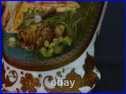 A 9 (23 cm) Royal Vienna Portrait Vase SIGNED Lubel Beehive Austria Antique