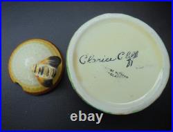 A Clarice Cliff small size Bee Hive honey pot in BROOKFIELD pattern
