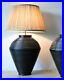 A_Pair_of_Stylish_French_Beehive_Shape_Black_Pottery_Brass_Side_Table_Hall_Lamps_01_gs