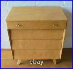 Advantage Furniture Vintage Retro MID Century Light Oak Beehive Chest Of Drawers