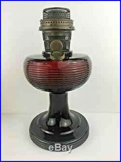 Aladdin Red Beehive Oil Lamp with Burner Excellent