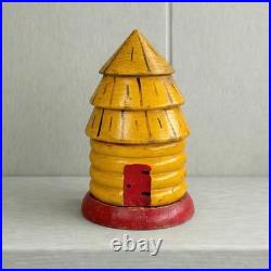Antique Bee Skep Money Bank Naïve Folk Art Bee Hive Money Box C 1890