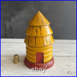 Antique Bee Skep Money Bank Naïve Folk Art Bee Hive Money Box C 1890