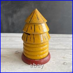 Antique Bee Skep Money Bank Naïve Folk Art Bee Hive Money Box C 1890