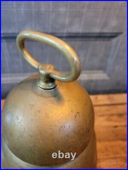 Antique Brass Huge 4 Tiered Beehive Bell Hotel 11 pounds Brass Bee Hive