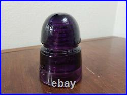 Antique CD 145 Royal Purple G. N. W. TEL. CO. Glass Canadian Beehive Insulator