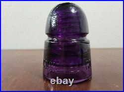 Antique CD 145 Royal Purple G. N. W. TEL. CO. Glass Canadian Beehive Insulator