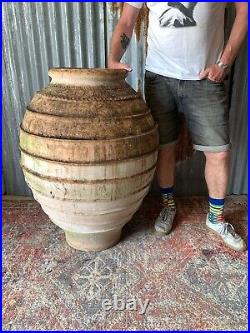 Antique Extra Large Terracotta Olive Jar Beehive Garden Urn Pot Planter 95cm