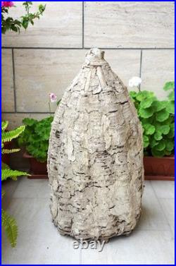 Antique French Bee Skep Handwoven Straw Beehive Rustic Farmhouse Garden Decor