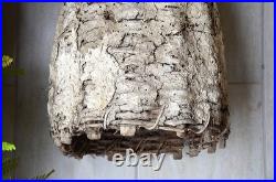 Antique French Bee Skep Handwoven Straw Beehive Rustic Farmhouse Garden Decor