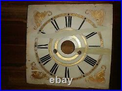 Antique J C Brown Forestville triple decker clock 1840s