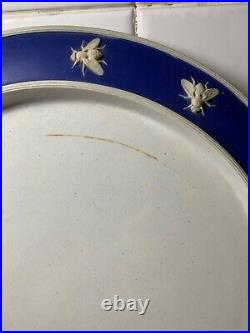 Antique Jasperware Large Beehive Bees Cheese Dome And Base Damaged