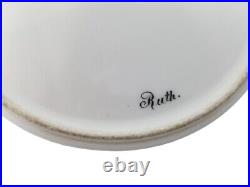 Antique Porcelain Ruth Portrait Plate Signed Wagner Royal Vienna Beehive Mark