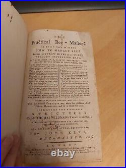 Antique Practical Bee Master Keys How To Manage A Hive Box Illustrated Book 1780