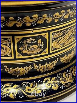 Antique Royal Vienna Beehive Shield Mark Gilded Porcelain Stand Stunning! Rare