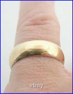 Antique Solid 18k Yellow Gold B Beehive Mark Reesor Wedding 5.5mm Band Ring 5.5