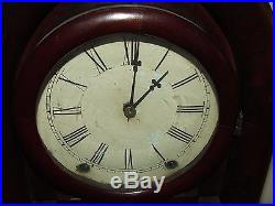 Antique Working 1860's Wm. L. Gilbert Mahogany Rosewood Beehive Mantel Clock
