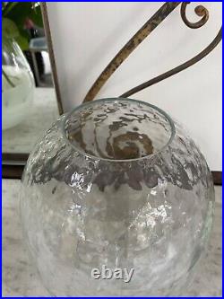 Antique clear beehive cushion cut oil lamp shade