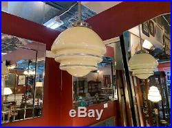 Art Deco 1930's Large Empire Diana Beehive Yellow Light Shade & Chrome Gallery
