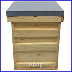 Assembled National Bee Hive Pine Bee Keeping 2 Super 1 Brood Beekeeping Apiary