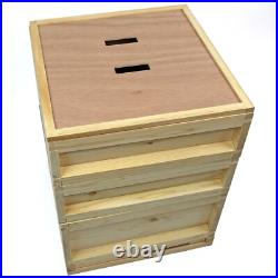 Assembled National Bee Hive Pine Bee Keeping 2 Super 1 Brood Beekeeping Apiary