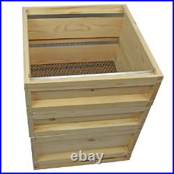 Assembled National Bee Hive Pine Bee Keeping 2 Super 1 Brood Beekeeping Apiary