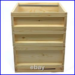 Assembled National Bee Hive Pine Bee Keeping 2 Super 1 Brood Beekeeping Apiary