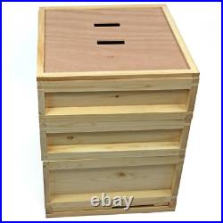 Assembled National Bee Hive Pine Bee Keeping 2 Super 1 Brood Beekeeping Apiary