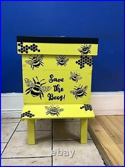 Assembled National Cedar Hand Painted Bee Hives Including Frames And Foundation