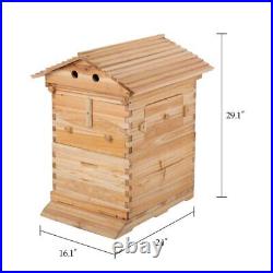 Auto Flo-wing honey beehive set wooden beehive + 7x frames Auto bee hive box