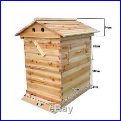 Auto Flow Beehive Box Bee Hives 7 Langstroth Wooden Honey Beekeeping Hive Boxes