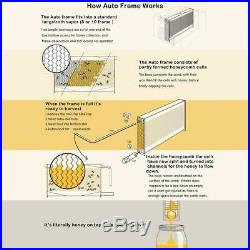 Auto Flow Beehive Frame Kit Raw Frame Honey Beekeeping Beehive Hive Frame+7 Tube