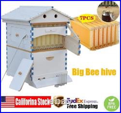 Auto Flow Hive Beehive Starter Kit with 7x Flow Frames for Beekeeping Painted
