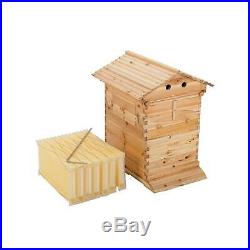 Auto Flow Honey Beehive + 7 Frames Beekeeping Kit Langstroth Wooden Bee Hive Box