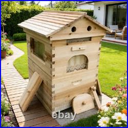 Auto Flow Honey Beehive Set 7x Flow Frames Cedarwood Wax Dip UK Beekeeping