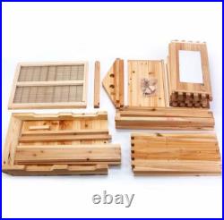 Auto Flow Honey Beehive Set 7x Flow Frames Cedarwood Wax Dip UK Beekeeping