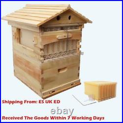 Auto Honey Bee Hive Beekeeping Beehive Brood House 7 Box Cedarwood Honey Nest