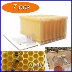Auto Honey Wooden Bee Hive House Kit+7pcs Automatic Frame Comb Honey Hives Kit