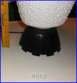 Awesome! Large 28 White Beehive Bubble Lamp Mid Century
