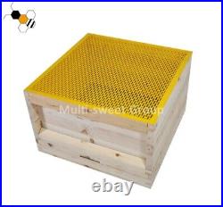 BS National Beehive, Pine, 2supers, 1brood, Metal Roof, crown br, Mesh Flor, QEx