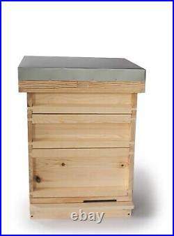 B. S. NATIONAL BEEHIVE FLAT PACKED SET Pine 2 Super 1 Brood