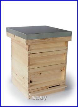 B. S. NATIONAL BEEHIVE FLAT PACKED SET Pine 2 Super 1 Brood