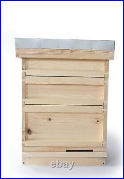B. S. NATIONAL BEEHIVE FLAT PACKED SET Pine 2 Super 1 Brood