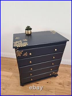 Beautiful Chest of drawers with bees, bee hive, honeycomb and hexagon knobs