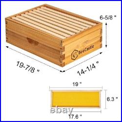 BeeCastle 8 Frame Medium Bee Hive Super Box Langstroth Honey Beeswax Coated