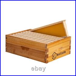 BeeCastle 8 Frame Medium Bee Hive Super Box Langstroth Honey Beeswax Coated