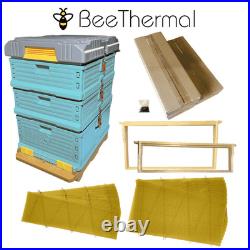 BeeThermal Langstroth Full Beehive Kit -Insulated HDPE Blue