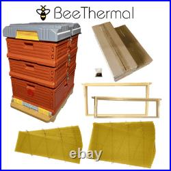 BeeThermal Langstroth Full Beehive Kit -Insulated HDPE Red/Brown