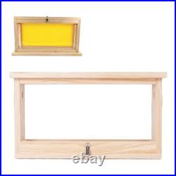 Bee Breeding Box Double Sided Acrylic Board Wooden Bee Hive Observation B PHA