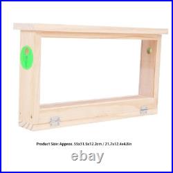 Bee Breeding Box Double Sided Acrylic Board Wooden Bee Hive Observation B PHA